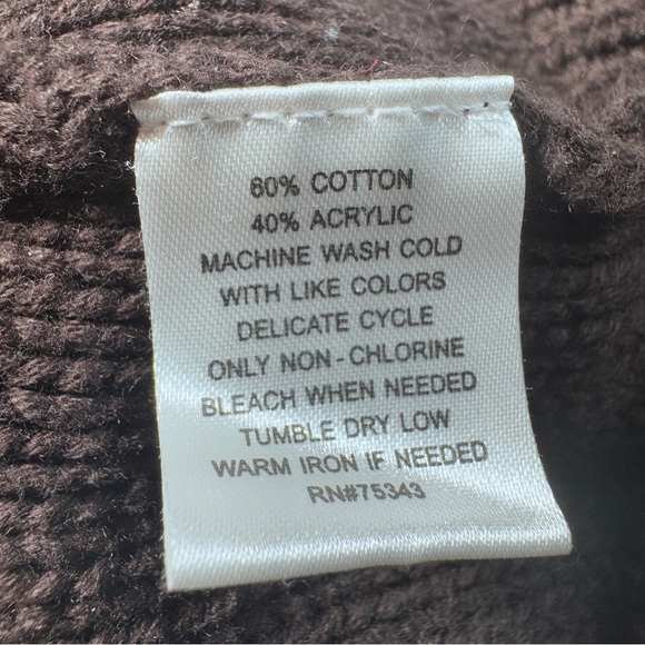 The Eagle's Eye Brown Knit Floral Embroidered Cardigan Sweater Size 5T - Picture 6 of 6